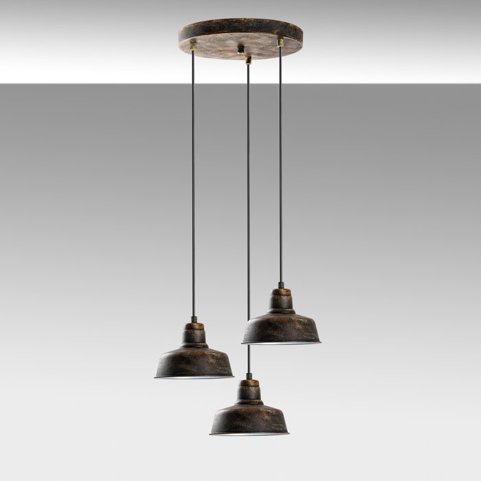 Opviq MEMATI-181RETRO-3 Lámpara de araña de metal color Antiquación